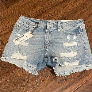 Distressed Denim Women Shorts